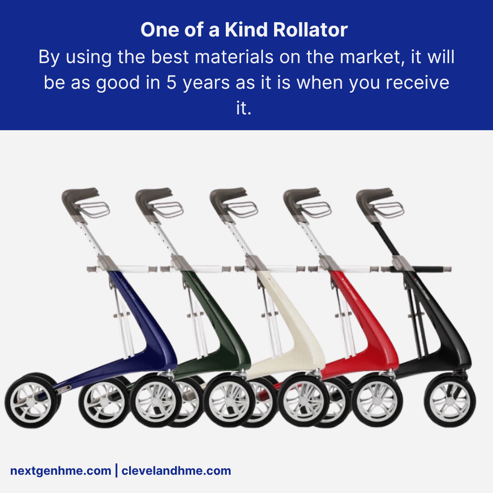 ByAcre Carbon Ultralight Rollator Bundle: Backrest, Weekend Bag, & Touch Up Pen - NextGen HME