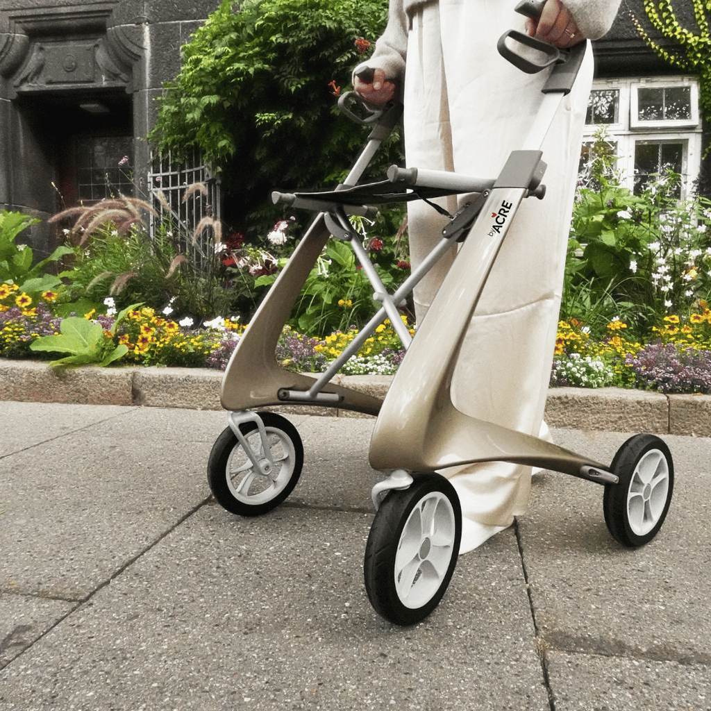 ByAcre Carbon Ultralight Carbon Fiber Rollator with seat and spacious bag - NextGen HME