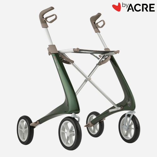 ByAcre Carbon Ultralight Carbon Fiber Rollator with seat and spacious bag - NextGen HME