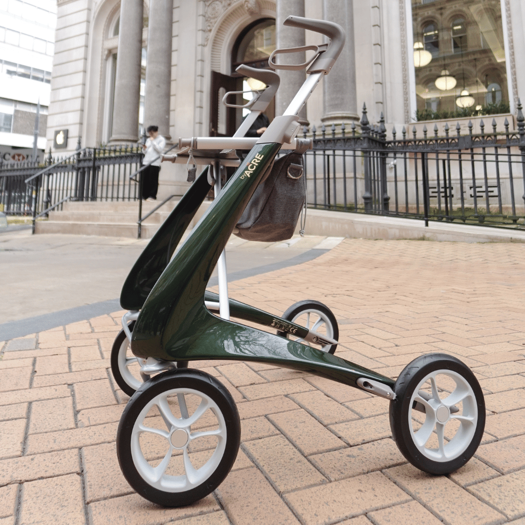 ByAcre Carbon Ultralight Carbon Fiber Rollator with seat and spacious bag - NextGen HME