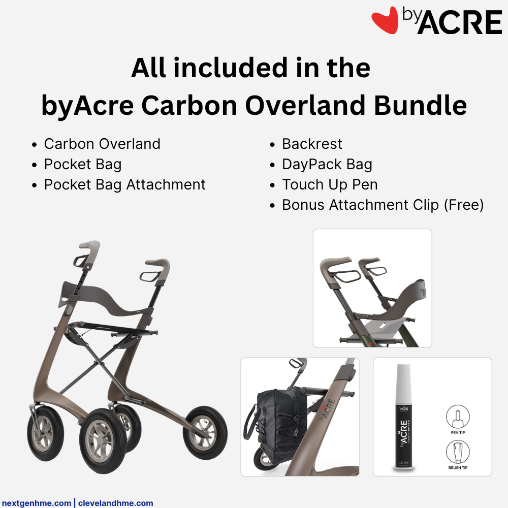 ByAcre Carbon Overland Bundle: Backrest, Daypack, Touch Up Pen - NextGen HME